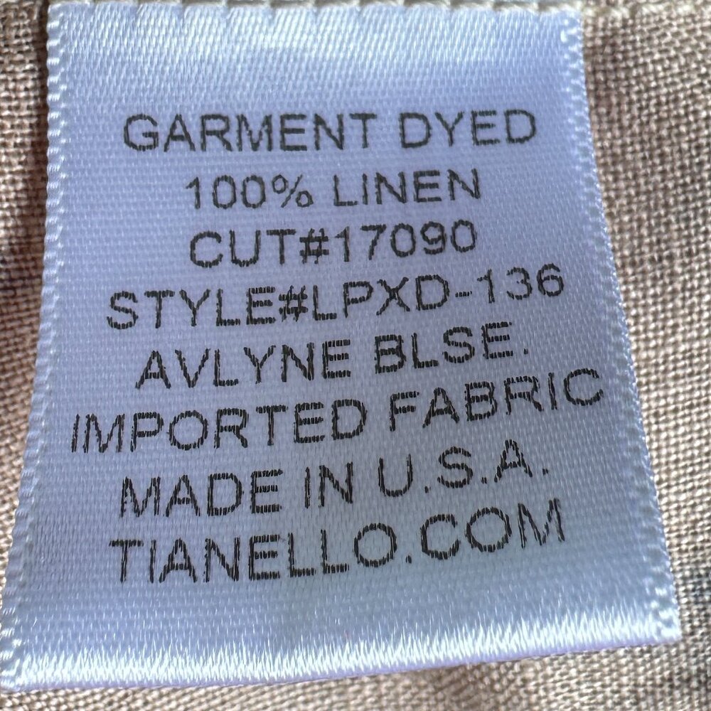 EUC Tianello Xander Print- Linen Voile Avlyne Long Sleeve Blouse in Women's XL - Picture 8 of 9